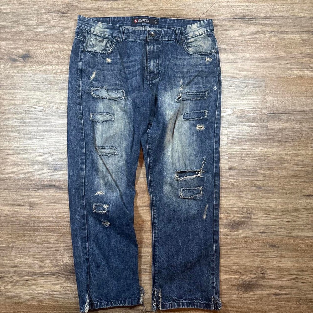 Southpole Men's Blue and Navy Jeans